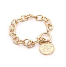 Load image into Gallery viewer, HUANZHI 2019 New Baroque Irregular Imitation Pearls Gold Metal Link Chain Bracelets for Women Girl Summer Party Jewelry