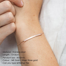 Load image into Gallery viewer, eManco DIY Name custom Stainless steel Bracelets for women initial personalized Multilayer Bracelet Best friend Bracelet Jewelry