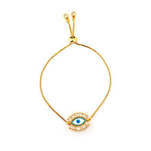 Load image into Gallery viewer, Autumn Style Gold Zirconia Bracelet&amp;bangle Women&#39;s Rainbow Shell Bracelet Luxury Adjustable heart eye snake chain Bracelet