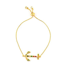 Load image into Gallery viewer, Autumn Style Gold Zirconia Bracelet&amp;bangle Women&#39;s Rainbow Shell Bracelet Luxury Adjustable heart eye snake chain Bracelet