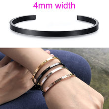 Load image into Gallery viewer, Inspirational Cuff Bracelet Bangle For Women Rose Gold Silver Engraved Mantra Bracelets Wife Fiance Personalized Gifts