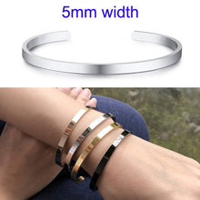 Load image into Gallery viewer, Inspirational Cuff Bracelet Bangle For Women Rose Gold Silver Engraved Mantra Bracelets Wife Fiance Personalized Gifts