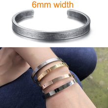 Load image into Gallery viewer, Inspirational Cuff Bracelet Bangle For Women Rose Gold Silver Engraved Mantra Bracelets Wife Fiance Personalized Gifts