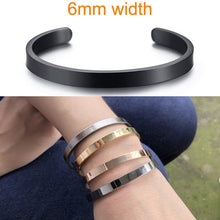 Load image into Gallery viewer, Inspirational Cuff Bracelet Bangle For Women Rose Gold Silver Engraved Mantra Bracelets Wife Fiance Personalized Gifts