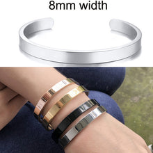 Load image into Gallery viewer, Inspirational Cuff Bracelet Bangle For Women Rose Gold Silver Engraved Mantra Bracelets Wife Fiance Personalized Gifts