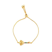 Load image into Gallery viewer, Autumn Style Gold Zirconia Bracelet&amp;bangle Women&#39;s Rainbow Shell Bracelet Luxury Adjustable heart eye snake chain Bracelet