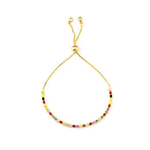 Load image into Gallery viewer, Autumn Style Gold Zirconia Bracelet&amp;bangle Women&#39;s Rainbow Shell Bracelet Luxury Adjustable heart eye snake chain Bracelet